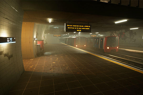 Underground tube station