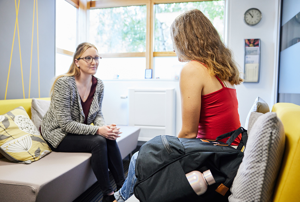 A person receiving therapy