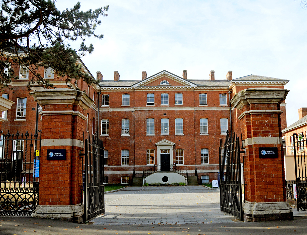 The 18th century red brick Charles Hastings Building, now home to Worcester Business School