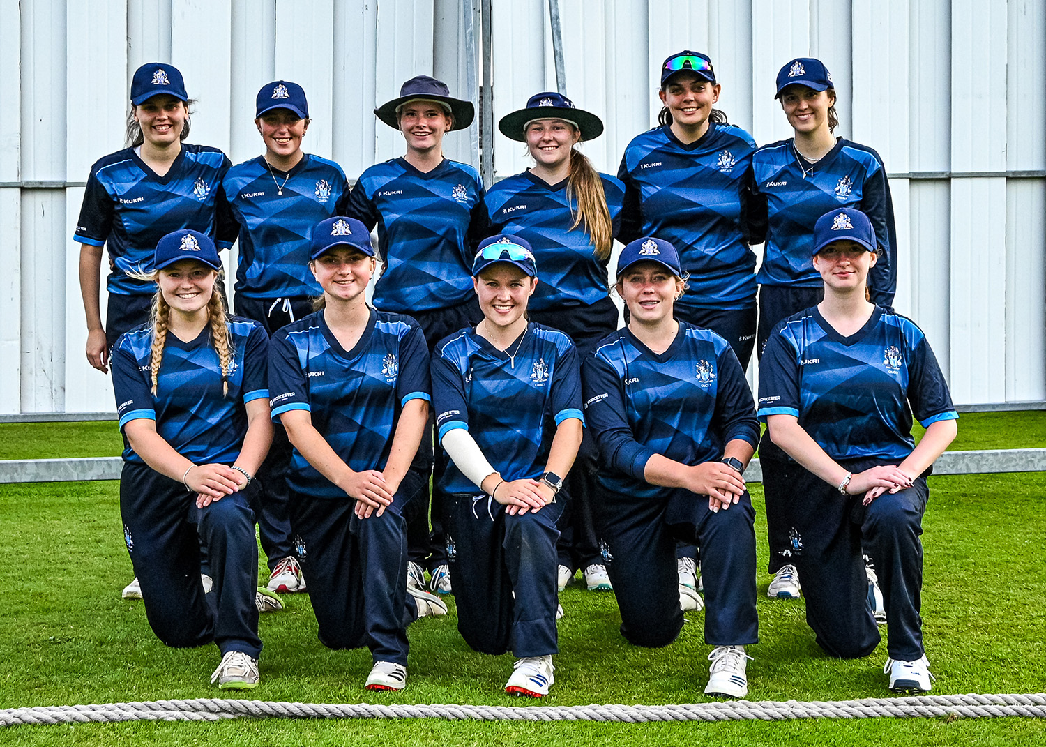 A group shot of the Worcester Women's cricket Team