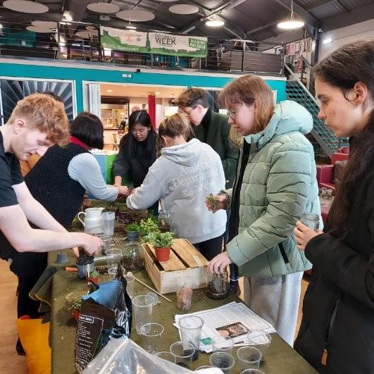 City campus gardening