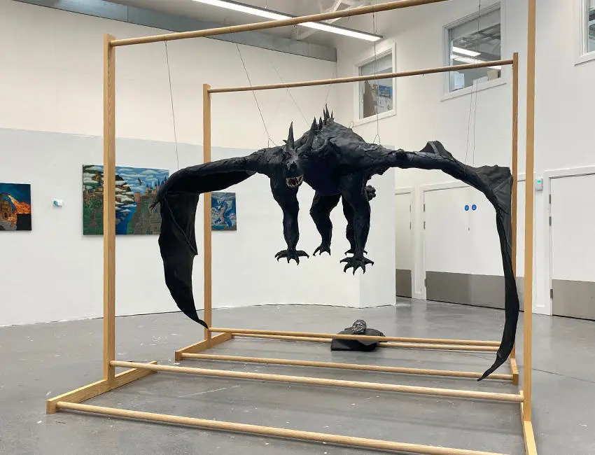 Student work- A giant model of a black dragon