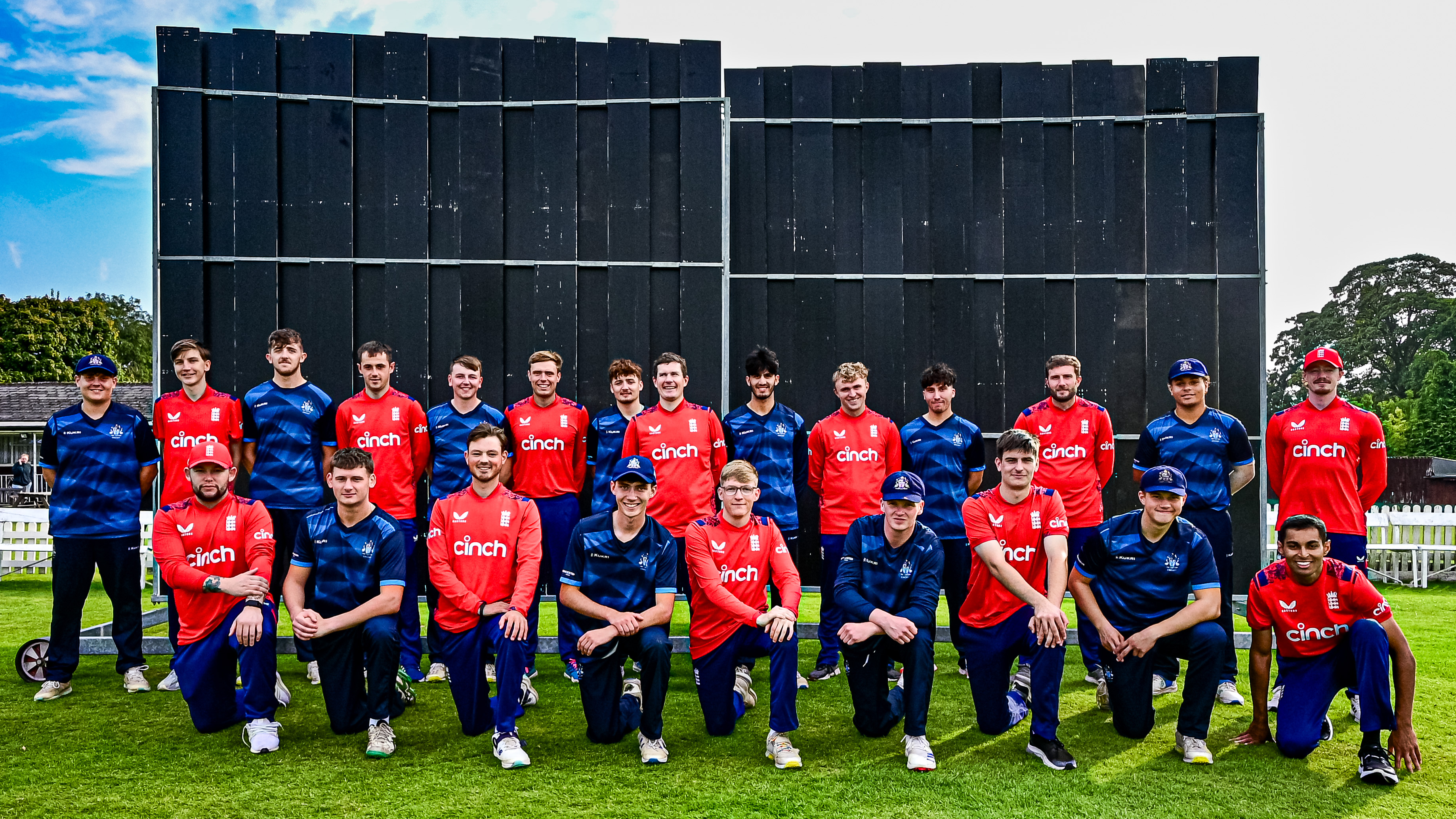 Worcester cricket players with England Pan Disabilty team