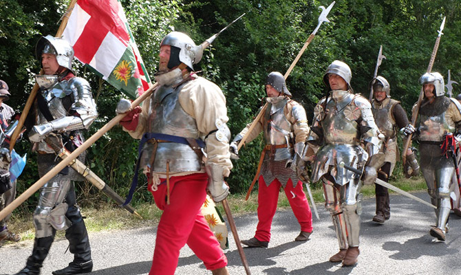 Re-enactment of English Civil War scene